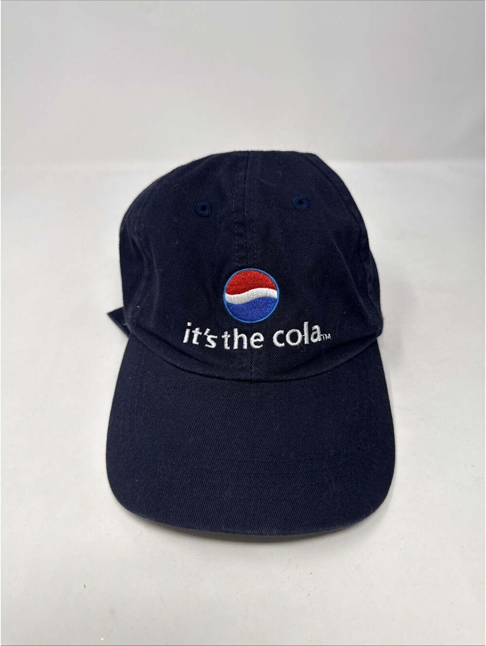 Pepsi DARK Blue Cap HAT  VINTAGE "IT'S THE COLA" Adjustable
